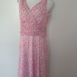 Karin Stevens Pink Roses Midi Sundress